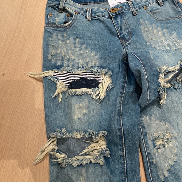 One Teaspoon trashed freedbirds jeans size 28 new with tags 100% cotton - Picture 10 of 12